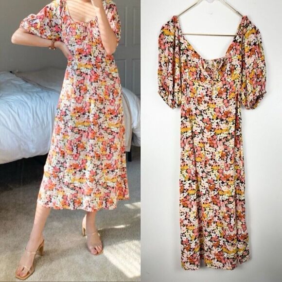 Billabong Floral Midi Dress - Multicolor - Picture 1 of 7